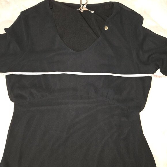 Rinascimento Boho Style Sheer Dress with Bell Sleeves Black, size M NWT - Picture 12 of 14